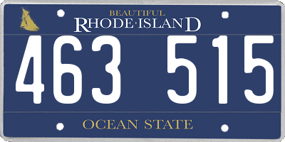 RI license plate 463515
