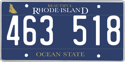 RI license plate 463518
