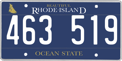 RI license plate 463519