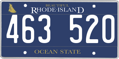 RI license plate 463520