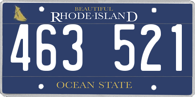 RI license plate 463521