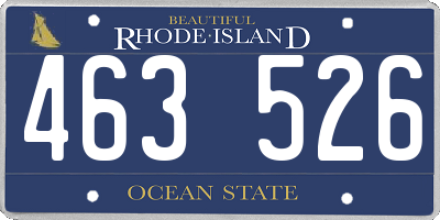 RI license plate 463526