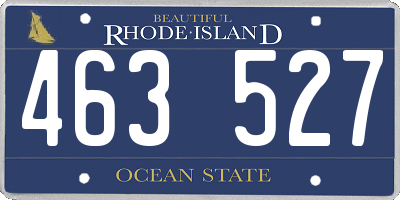 RI license plate 463527
