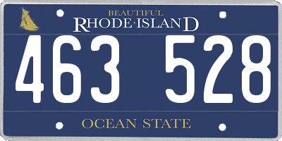RI license plate 463528