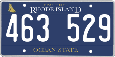 RI license plate 463529