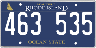RI license plate 463535