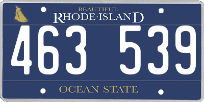 RI license plate 463539