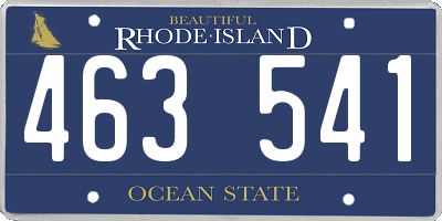RI license plate 463541