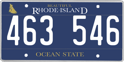 RI license plate 463546