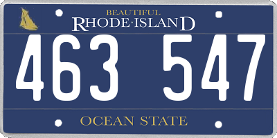RI license plate 463547