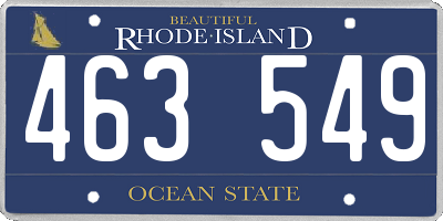 RI license plate 463549