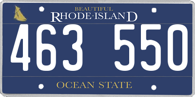 RI license plate 463550