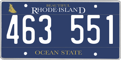 RI license plate 463551