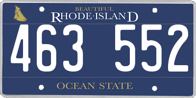 RI license plate 463552