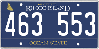 RI license plate 463553