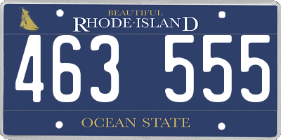 RI license plate 463555