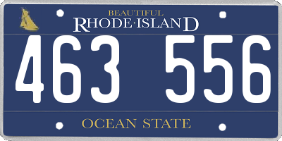 RI license plate 463556
