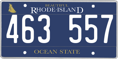RI license plate 463557