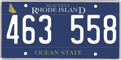 RI license plate 463558