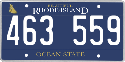 RI license plate 463559