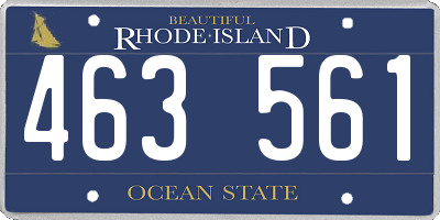 RI license plate 463561