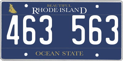 RI license plate 463563