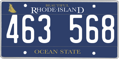 RI license plate 463568