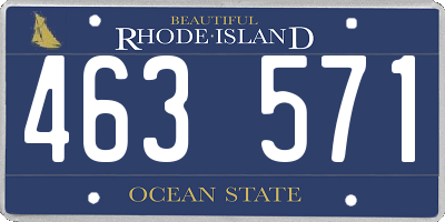RI license plate 463571