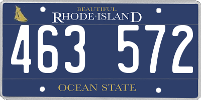 RI license plate 463572