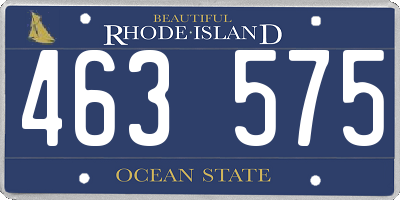 RI license plate 463575