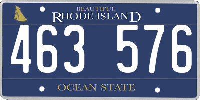 RI license plate 463576