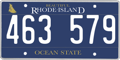 RI license plate 463579