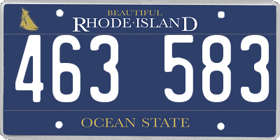 RI license plate 463583