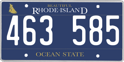 RI license plate 463585