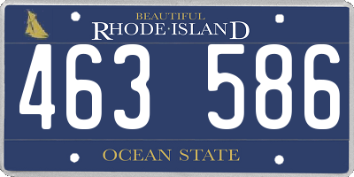 RI license plate 463586