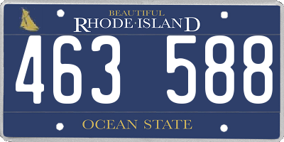 RI license plate 463588