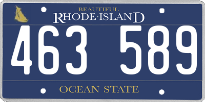 RI license plate 463589