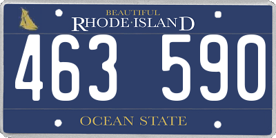 RI license plate 463590