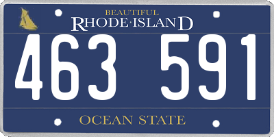 RI license plate 463591