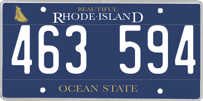 RI license plate 463594
