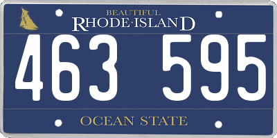 RI license plate 463595
