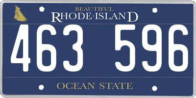 RI license plate 463596