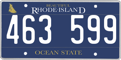 RI license plate 463599