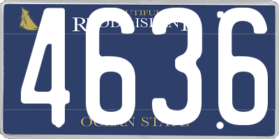 RI license plate 4636