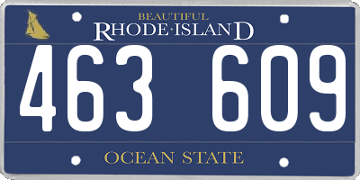 RI license plate 463609