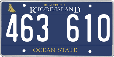 RI license plate 463610