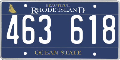 RI license plate 463618