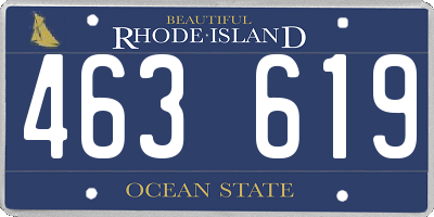 RI license plate 463619
