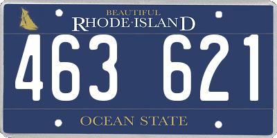 RI license plate 463621