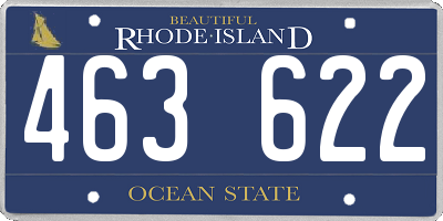 RI license plate 463622